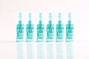 6 Dr pen A6S nano aqua green microneedling pin cartridge in a row
