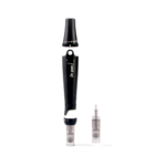 Dr pen A7 microneedling pen with replacement cartridge side by side